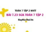 Bài 7.23 SGK Toán 7 tập 2 Kết nối tri thức